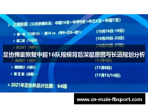 足协预案恢复中超16队规模背后深层原因与长远规划分析 足协预案恢复中超16队规模背后深层原因与长远规划分析