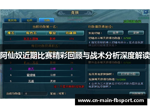 阿仙奴近期比赛精彩回顾与战术分析深度解读